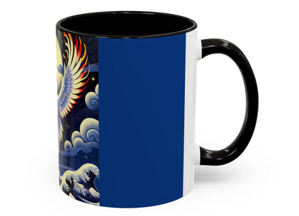Majestic White Crane Colorful Mugs (11oz, 15oz)