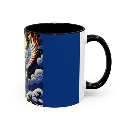 Majestic White Crane Colorful Mugs (11oz, 15oz)