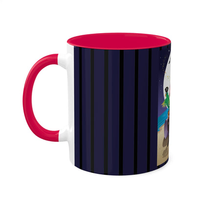 Moonlit Pirate Halloween Colorful Mugs, 11oz