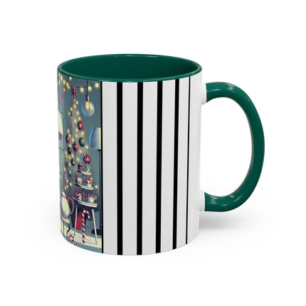 Whimsical Christmas Tea Party Colorful Mugs (11oz, 15oz)