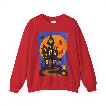 Halloween Night at the Haunted House Unisex Heavy Blend™ Crewneck Sweatshirt