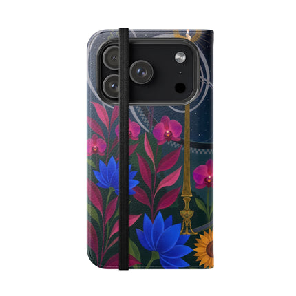 🌙🕯️ The Lady Of The Midnight Garden Flip Case – Art Deco Nocturne