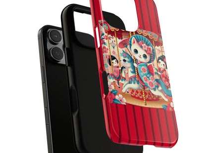 Geisha Kitten's Enchanted Carousel Phone Cases
