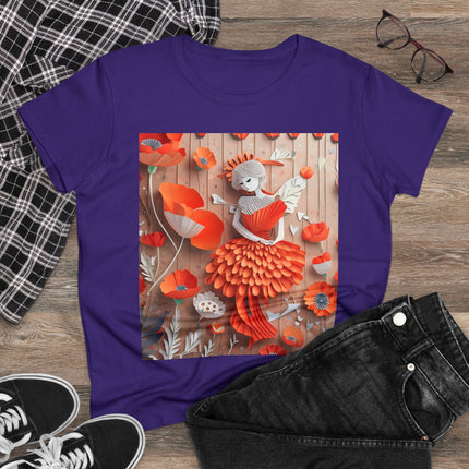 Poppy Fairy Women's Midweight Cotton Tee