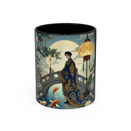 Moonlit Bridge Gentleman Colorful Mug – Imperial Serenity & Moonlit Harmony