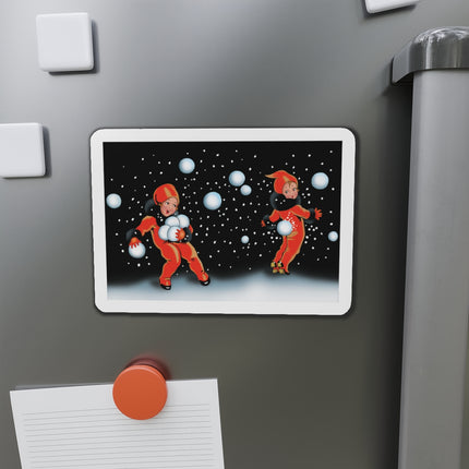 Festive Snowball Kiss-Cut Die-Cut Magnets (5 Sizes)