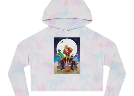 Moonlit Pirate Halloween Women’s Cropped Hooded Sweatshirt