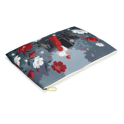 🚗🌺 The Lady Of The Grand Touring Car Accessory Pouch – Art Deco Motoring Elegance