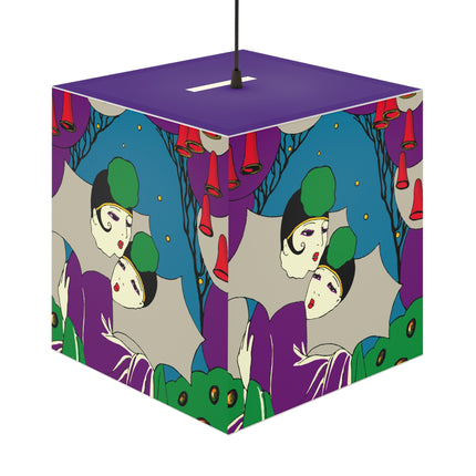 Two Pierrots Light Cube Lamp