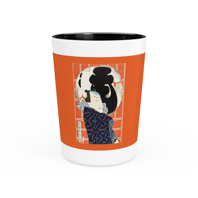 The Actor Bandō Hikosaburō V and the Mo troupe by Tsukioka Yoshitoshi Ceramic Shot Glass