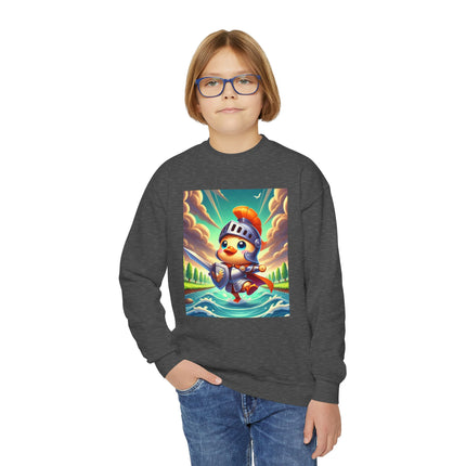 Valiant Duck Youth Crewneck Sweatshirt – Courage, Adventure & Heroic Fun