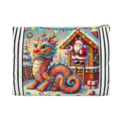 Playful Dragon's Christmas Accessory Pouch