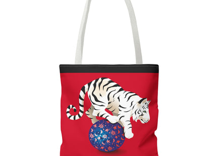 Majestic White Tiger on a Celestial Journey Tote Bag (AOP)