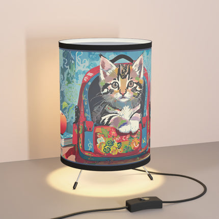 Whiskered Wanderings Tripod Lamp