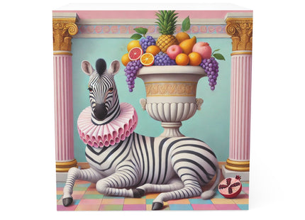 Zebra, Fruit, and Pink Columns Note Cube