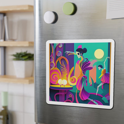 Dance of the Skeleton Ballerinas Die-Cut Magnets (5 Sizes)