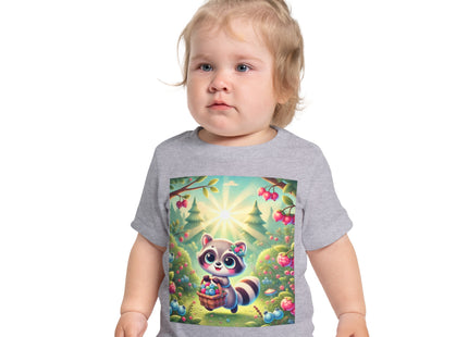 Raccoon’s Berry Basket Baby Short Sleeve T-Shirt