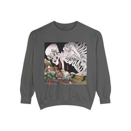 Mitsukuni Defying the Skeleton Spectre by Utagawa Kuniyoshi Garment-Dyed Sweatshirt