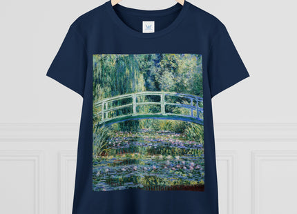 Water Lilies and Japanese Bridge by Claude Monet Women's Midweight Cotton Tee
