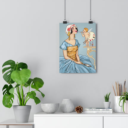 The Enchanting Painter: A Fairy's Artistic Touch Giclée Art Print