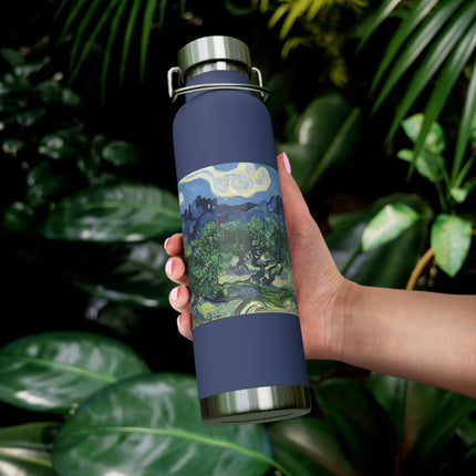 Olive Trees by Vincent Van Gogh Copper Vacuum Insulated Bottle, 22oz