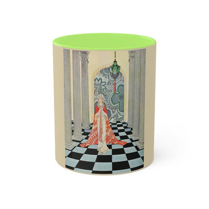 Cadmus Beheld a Female Figure by Virginia Frances Sterrett Colorful Mugs, 11oz
