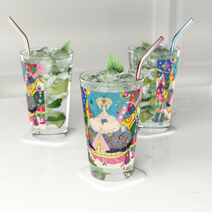 🎀✨ The Christmas Court Of Joy Pint Glass – Art Deco Holiday Fantasy