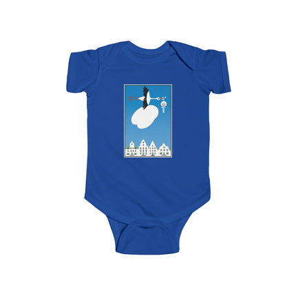 Benevolent Wings Baby Bodysuit – Vintage Stork Delivery Design