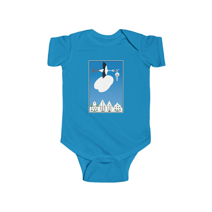 Benevolent Wings Baby Bodysuit – Vintage Stork Delivery Design