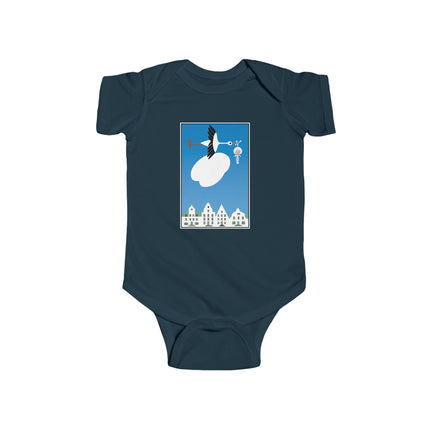 Benevolent Wings Baby Bodysuit – Vintage Stork Delivery Design