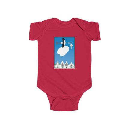 Benevolent Wings Baby Bodysuit – Vintage Stork Delivery Design
