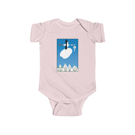 Benevolent Wings Baby Bodysuit – Vintage Stork Delivery Design
