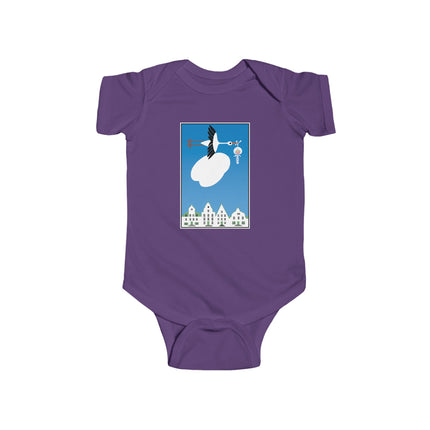Benevolent Wings Baby Bodysuit – Vintage Stork Delivery Design