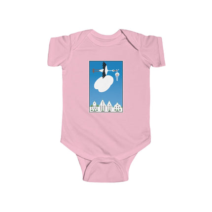 Benevolent Wings Baby Bodysuit – Vintage Stork Delivery Design
