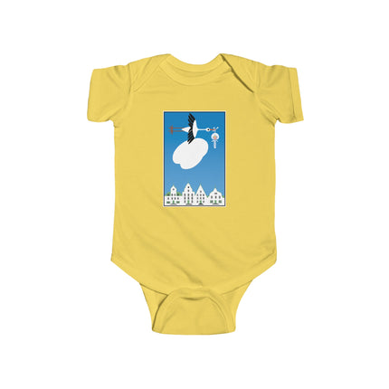 Benevolent Wings Baby Bodysuit – Vintage Stork Delivery Design