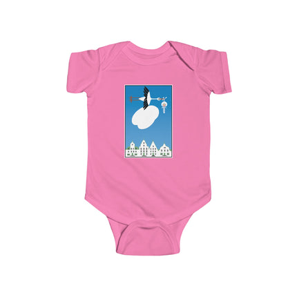 Benevolent Wings Baby Bodysuit – Vintage Stork Delivery Design