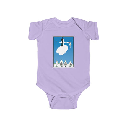 Benevolent Wings Baby Bodysuit – Vintage Stork Delivery Design