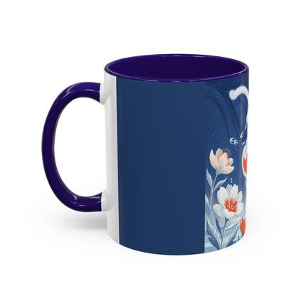 ❄️⛸️ The Winter Skater’s Flight Colorful Mug – Art Deco Floral Fantasy