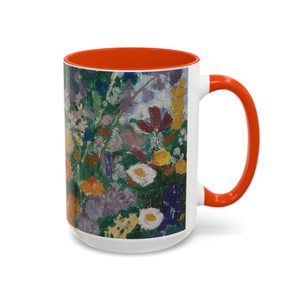 Flowers on the Mountain by August Babberger Colorful Mugs (11oz, 15oz)