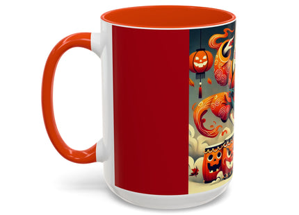 Jack-O’-Lantern Drums & The Kabuki Rabbit Colorful Mugs (11oz, 15oz)