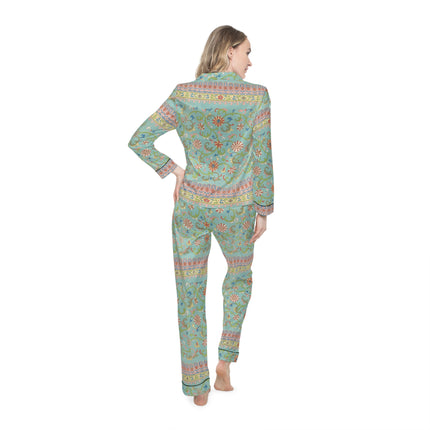 Chinese Ornament by Owen Jones Women's Satin Pajamas (AOP)