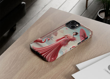 Petals, Porcelain, and Flamingos Phone Cases