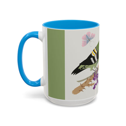 Woodpecker & Rose Colorful Mugs – Vibrant Spring & Bold Beauty