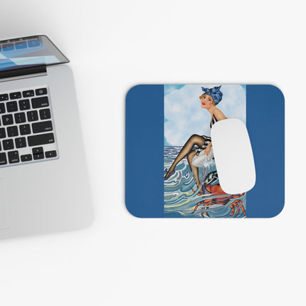 Playful Waves and Fashion Follies Mouse Pad, Rectangle