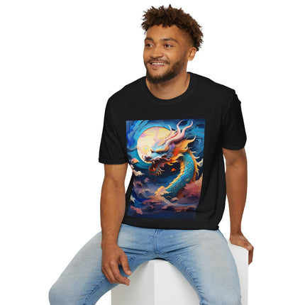 🐉⚡ Dragon of the Tempest Softstyle T-Shirt – Mythic Power & Elemental Majesty