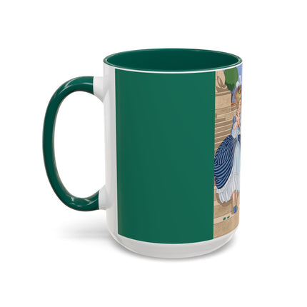 The Peacock's Admiration Colorful Mug (11oz, 15oz) – Rococo Elegance, Peacock Beauty & Garden Charm