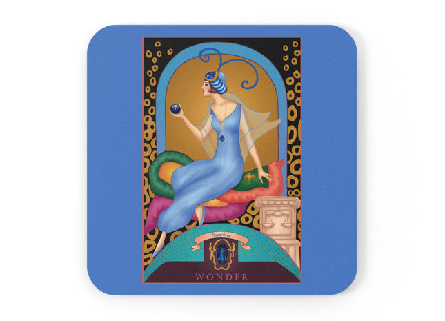Virgo Zodiac Design – September & Sapphire | Cork Back Coaster