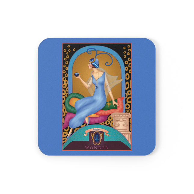 Virgo Zodiac Design – September & Sapphire | Cork Back Coaster