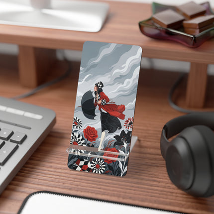 ☂️🌹 The Lady In The Wind Mobile Display Stand – Art Deco Fashion Drama