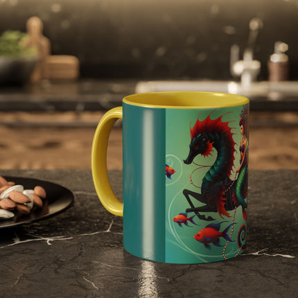Mermaid & Sea Dragon Mug – Ocean Guardian & Mythic Beauty